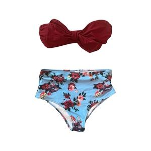 Floral swim suit (S)